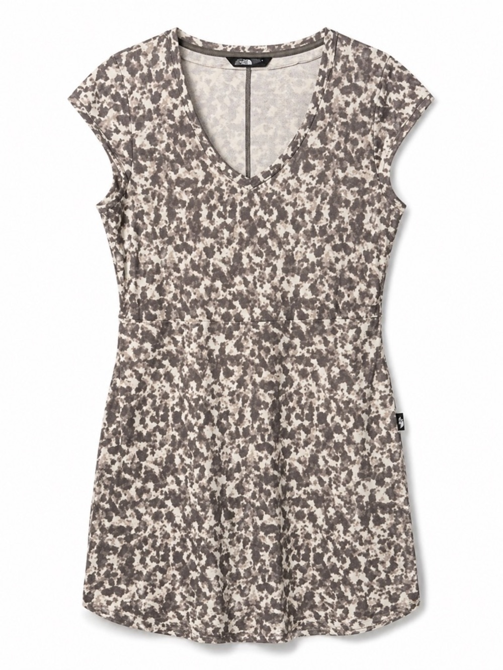The North Face Getaway Dress V-Neck Grey Print Casual Travel Sz M